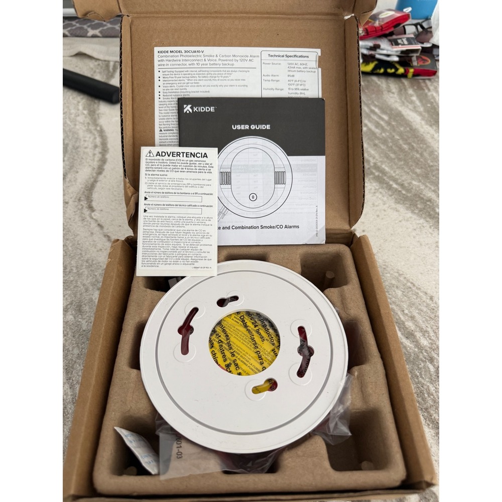 KIDDE DETECT Smoke & Carbon Monoxide Alarm 30CUA10 New open box